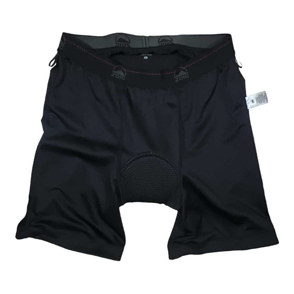 ZOIC Cycling Shorts Mens Large Black Pockets Padded Fitted